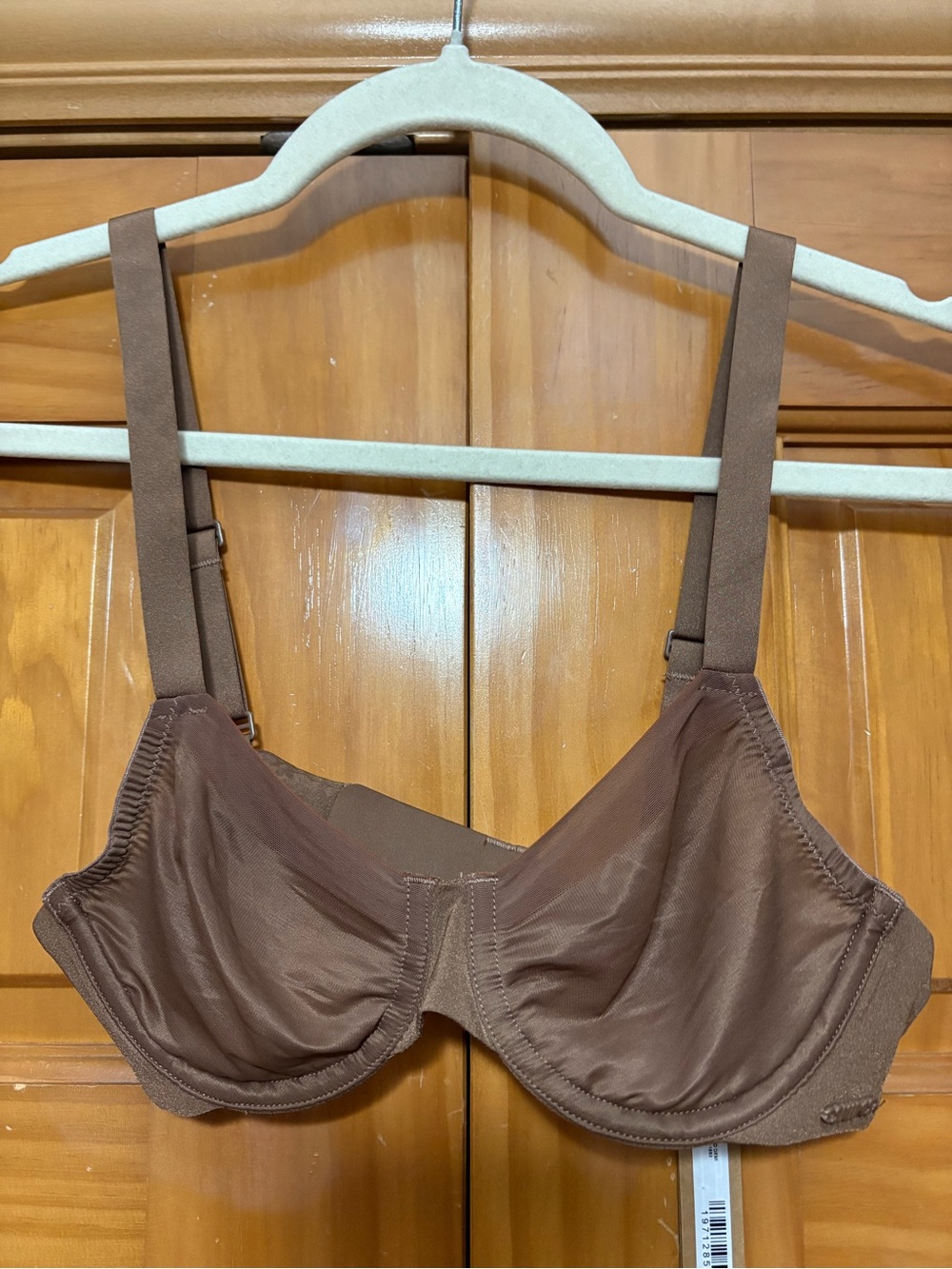 SKIMS Molded Unlined Demi Underwire Bra in Brown Size 32A NWT